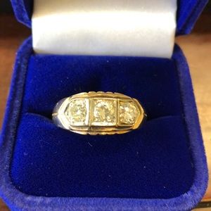 men’s ring 14k and diamond ring 1/3 3 total
